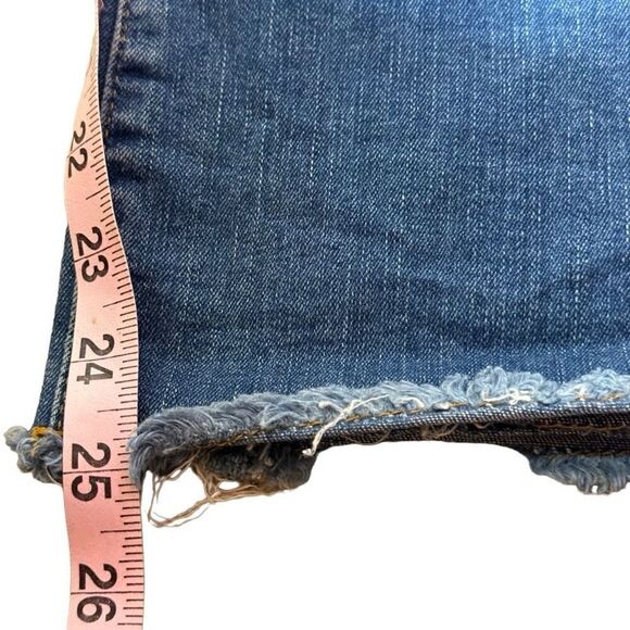 Free People Ankle Cropped Raw Hem Jeans in Blue Wash 28 - Picture 6 of 14